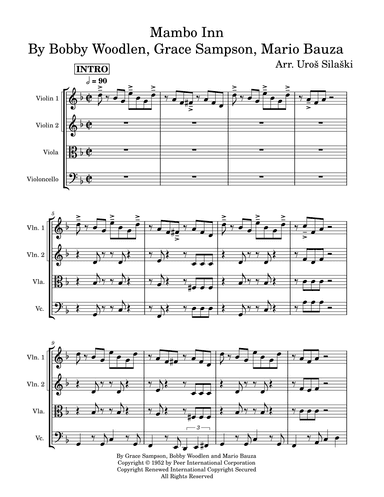At The Mambo Inn (arr. Uros Silaski)