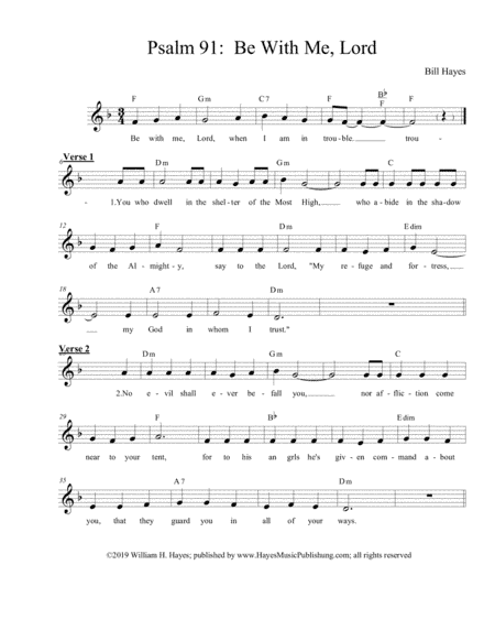 Psalm 91:  Be With Me, Lord