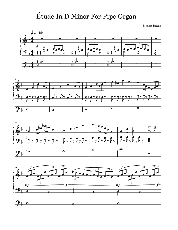 Étude For Pipe Organ