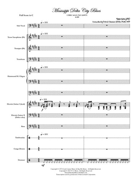 Mississippi Delta City Blues (arr. Patrick Sheehan)