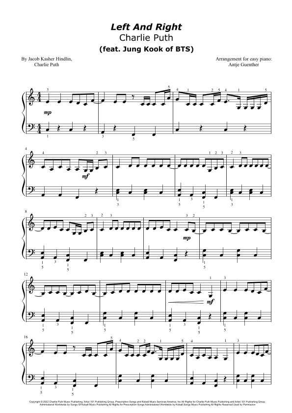 Left And Right (arr. Antje Günther)