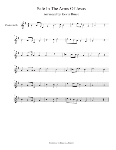 Safe In The Arms Of Jesus - Clarinet (arr. Kevin Busse)
