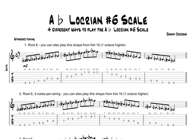 Ab Locrian #6 Scale (4 Ways to Play)