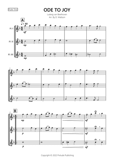 Ode To Joy (arr. D. Wattson)