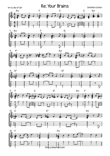Re Your Brains (arr. Uke of Carl)