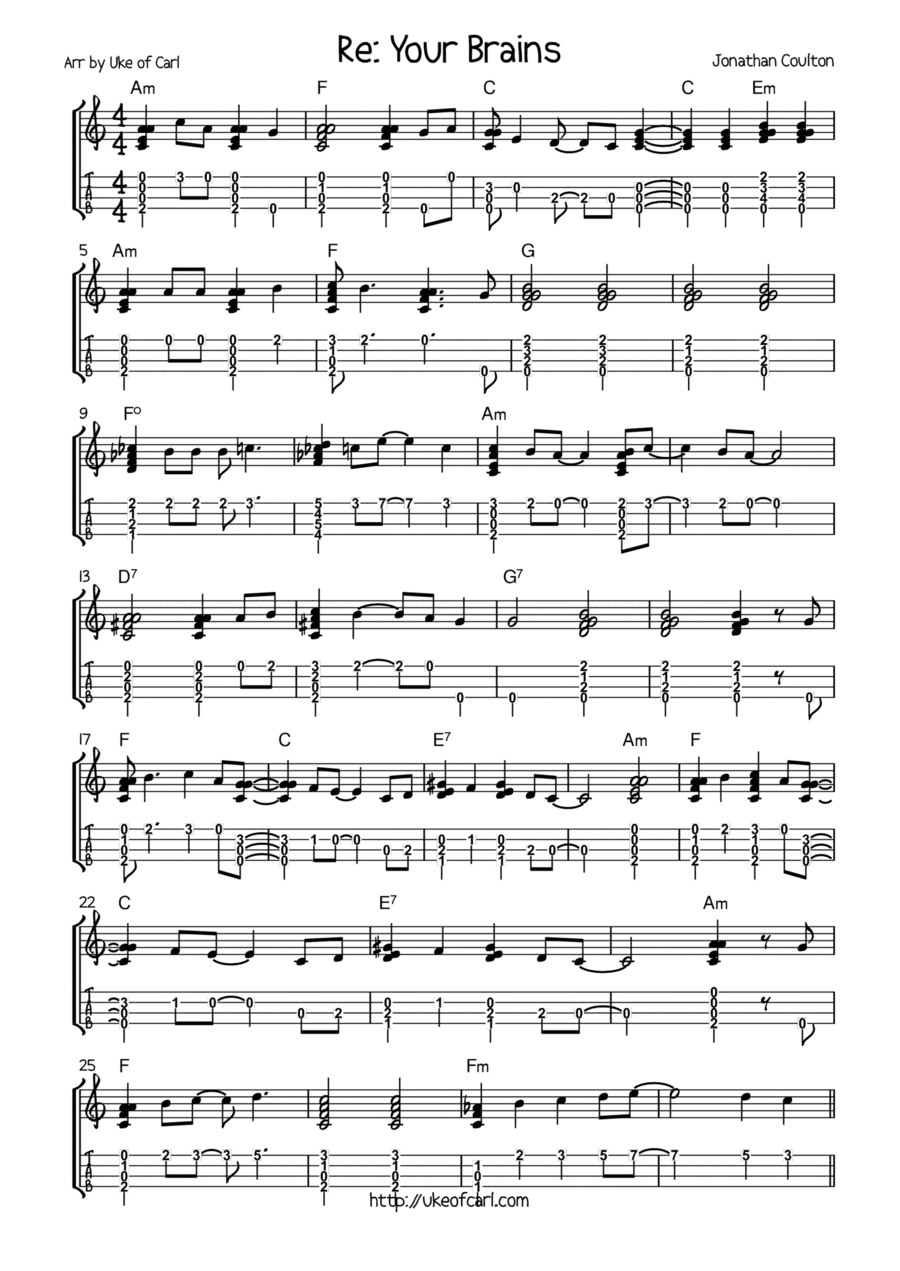 Re Your Brains (arr. Uke of Carl)