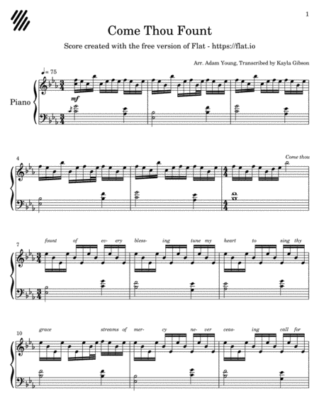 Come Thou Fount (arr. Kayla Gibson)