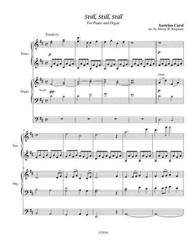 "Still, Still, Still" for Piano and Organ (arr. Sherry B. Bingham)