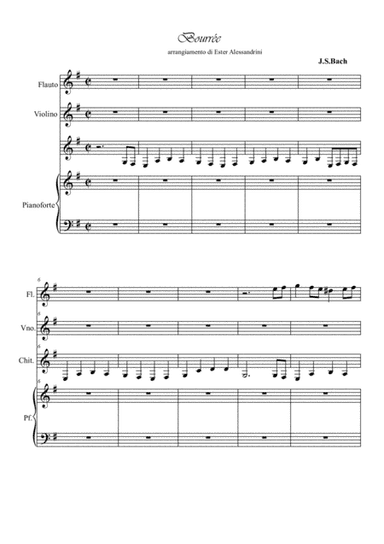 Bourree in mi minore (classic version). Quartet (arr. Ester Alessandrini)