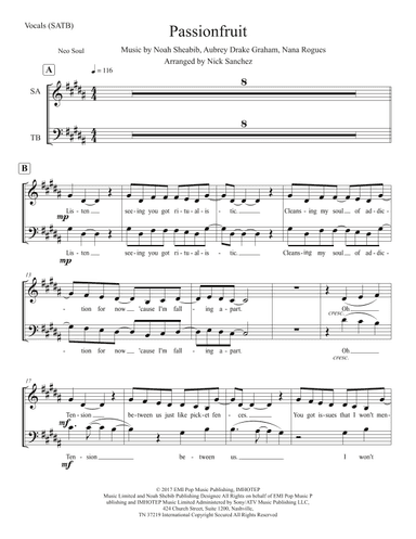 Passionfruit (arr. Nick Sanchez)