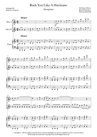 Rock You Like A Hurricane (arr. Gildson Cerqueira)