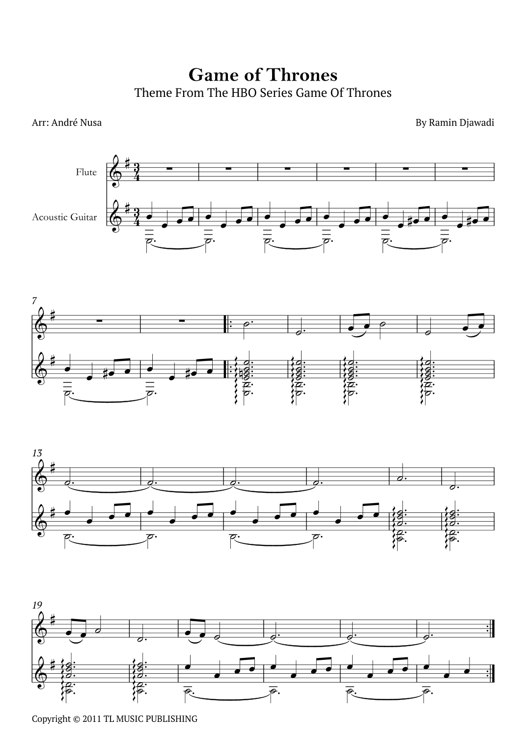 Game Of Thrones (arr. André Nusa)
