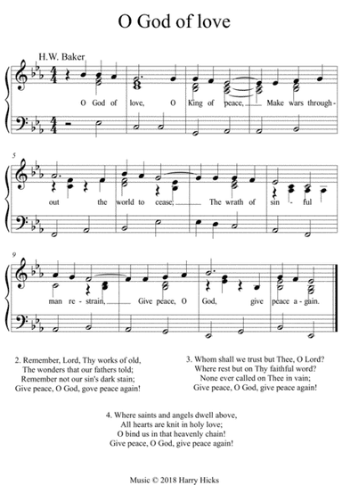 O God of love. A new tune to a wonderful old hymn.