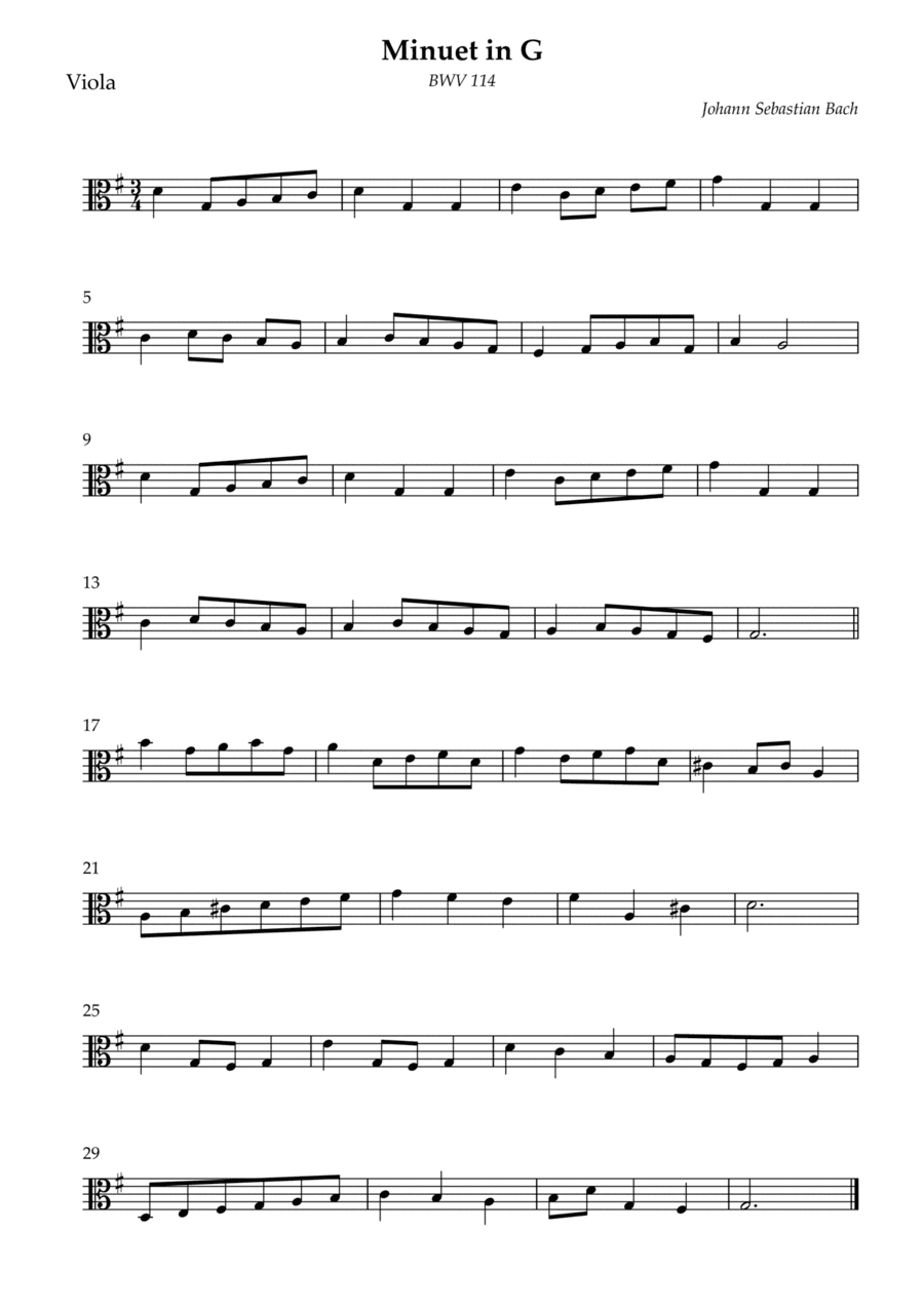 Minuet in G (arr. Wesley S. SIlva)
