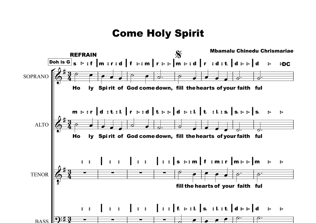 Come holy spirit