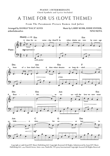A Time For Us (love Theme) (arr. Danilo "Daca" Alves)