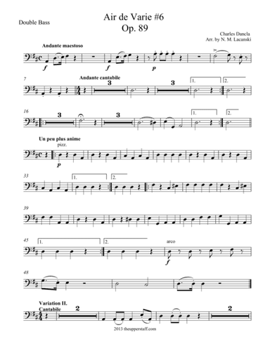 Air de Varie #6 Op. 89 (arr. Nick Lacanski)