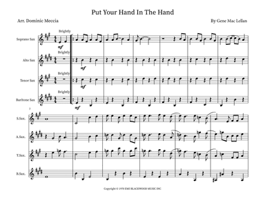Put Your Hand In The Hand (arr. Dominic Meccia)
