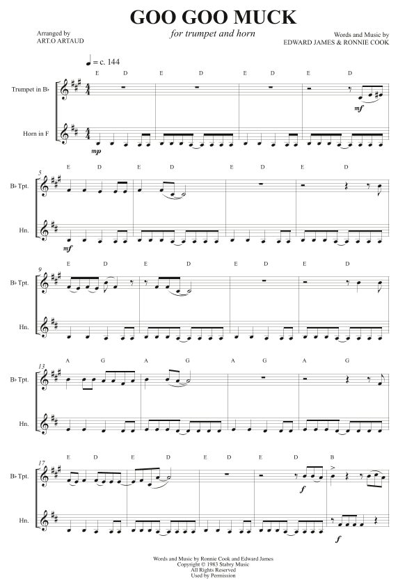 Goo Goo Muck (arr. Art.o Artaud)