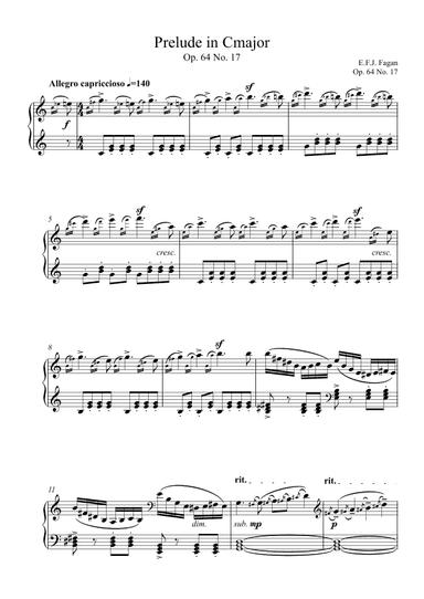 Prelude in C major Op. 64 No. 17