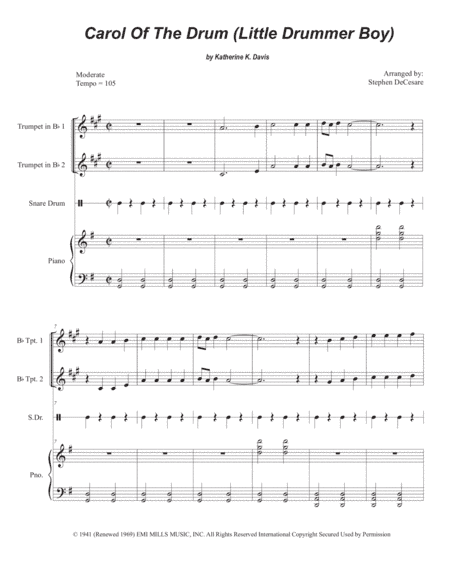 Carol Of The Drum (arr. Stephen DeCesare)