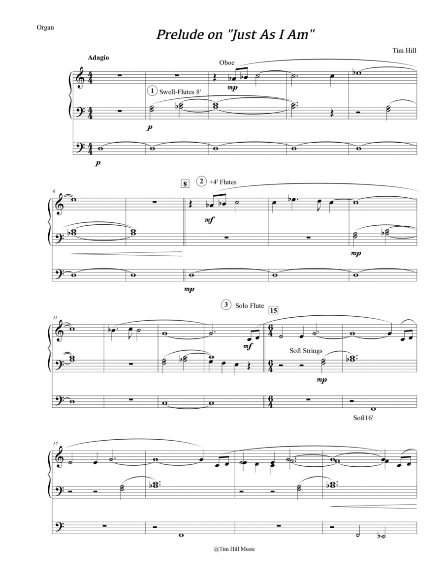 Prelude on "Just As I Am"
