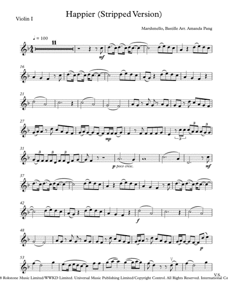 Happier (arr. Amanda Pang)