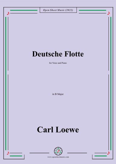Loewe-Deutsche Flotte,in B Major,for Voice and Piano (arr. OSM Press)
