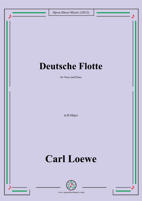 Loewe-Deutsche Flotte,in B Major,for Voice and Piano (arr. OSM Press)