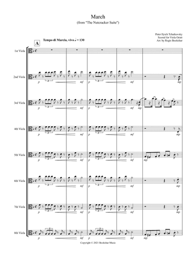 March (from "The Nutcracker Suite") (F) (Viola Octet) (arr. Regis Bookshar)