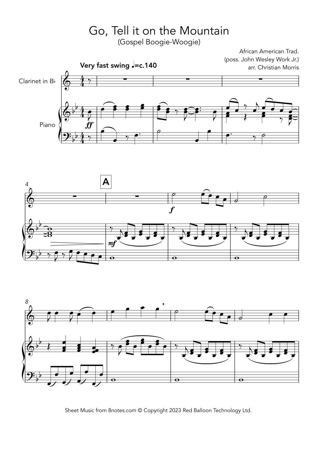 Go Tell it on the Mountain (Gospel Boogie-Woogie) (arr. Christian Morris)