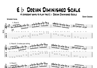 Eb Dorian Diminished Scale (4 Ways to Play)