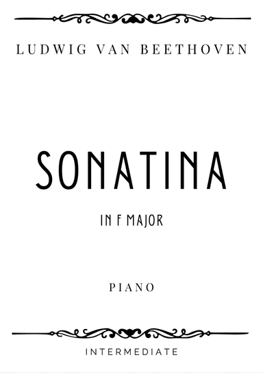 Beethoven - Sonatina in F Major - Intermediate (arr. Piacere Music Sheets)