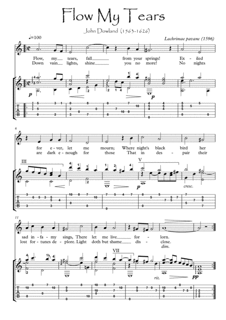 Flow My Tears Lachrimae (arr. PianoSheetNow)