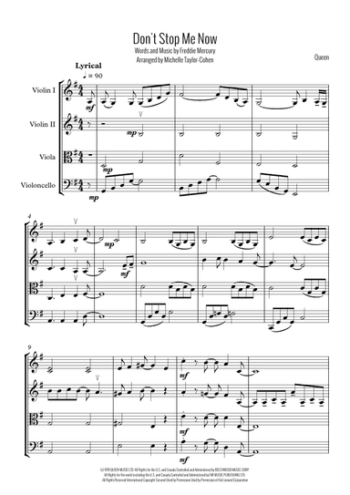 Don't Stop Me Now (arr. Michelle Taylor-Cohen)