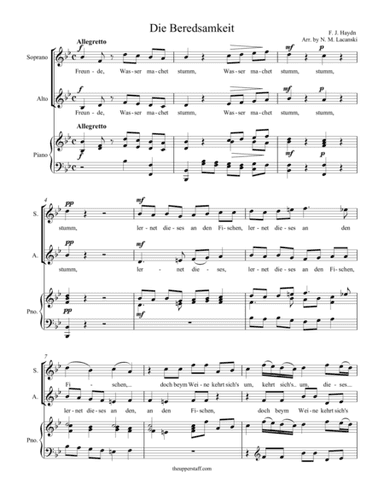 Die Beredsamkeit (arr. Nick Lacanski)