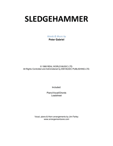 Sledgehammer (arr. Jim Farley www.arrangementsone.com)