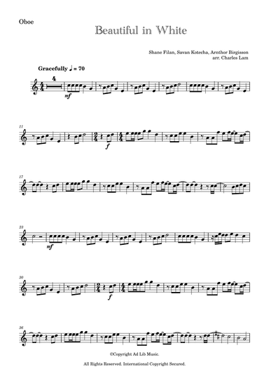 Beautiful In White (arr. Charles Lam)