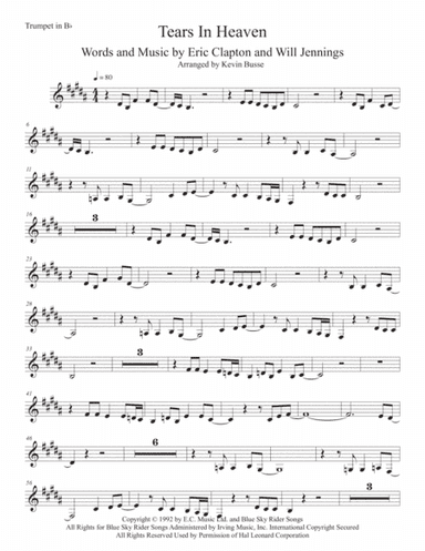 Tears In Heaven (arr. Kevin Busse)