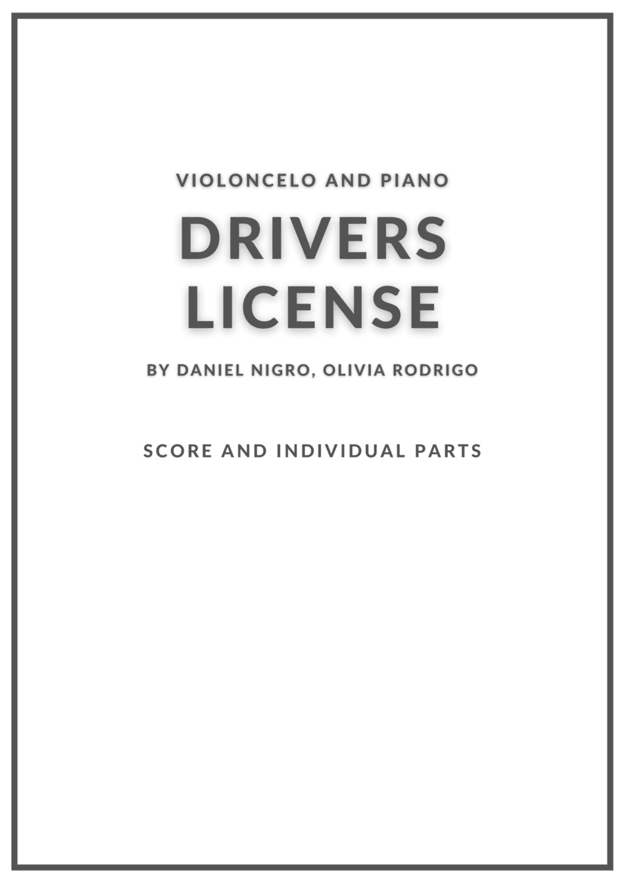 Drivers License (arr. Douglas Wattson)