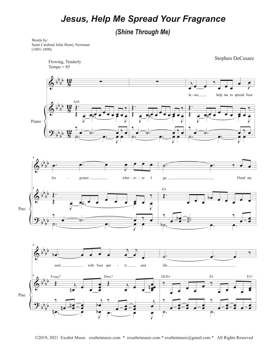 Jesus, Help Me Spread Your Fragrance (Shine Through Me) (Vocal Solo)