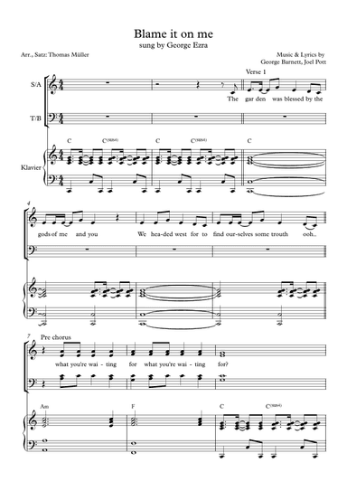 Blame It On Me (arr. Thomas Müller)