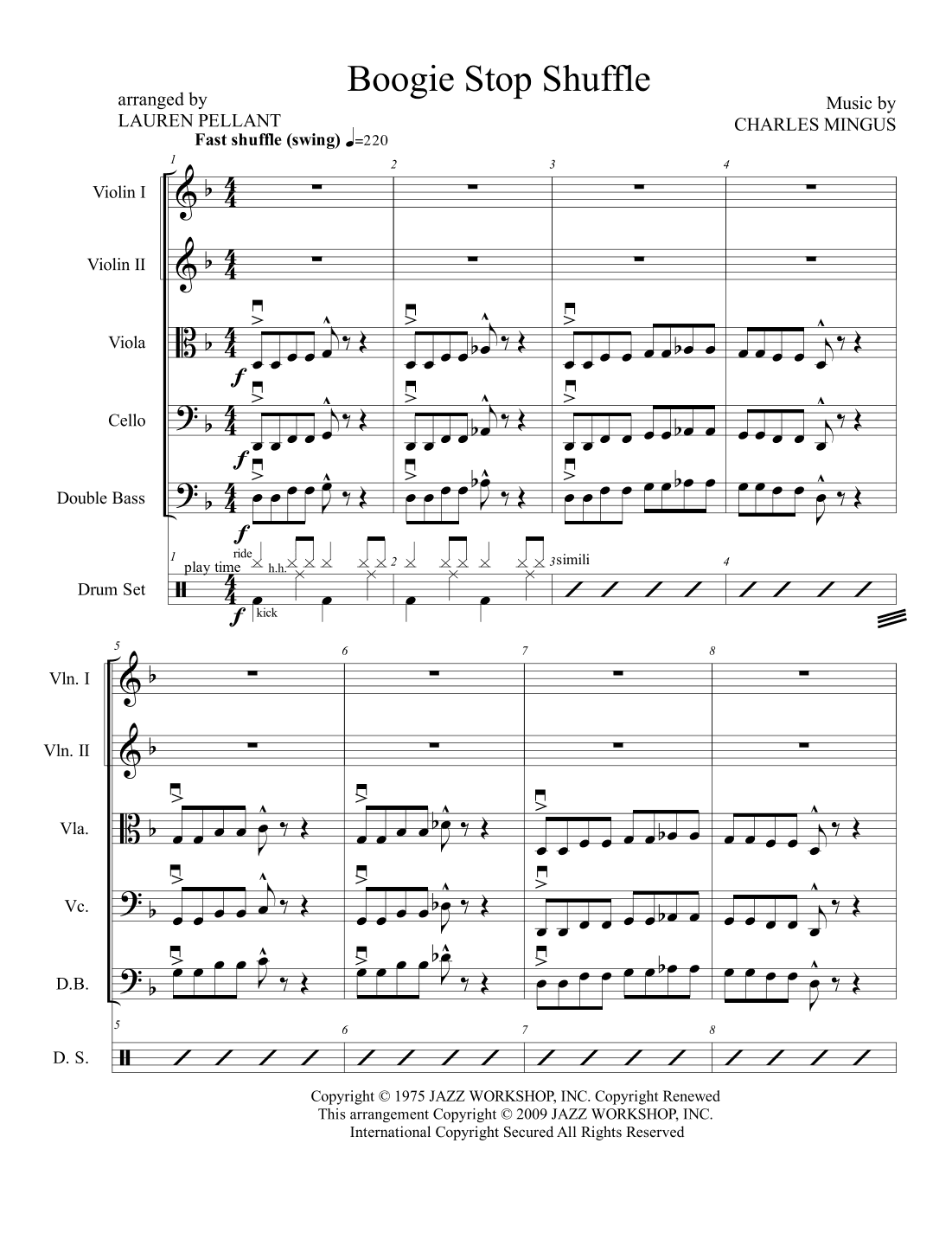 Boogie Stop Shuffle (arr. Lauren Pellant)
