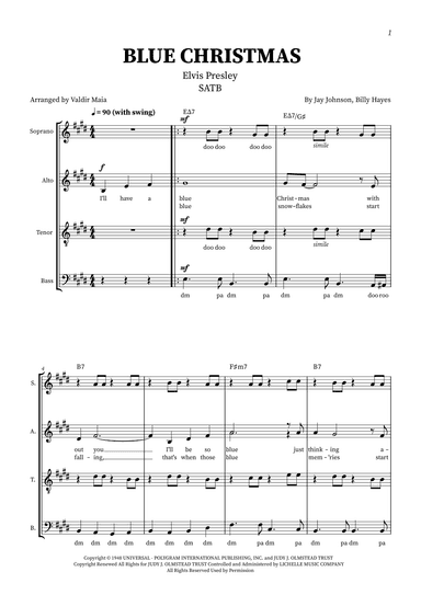 Blue Christmas (arr. Valdir Maia)