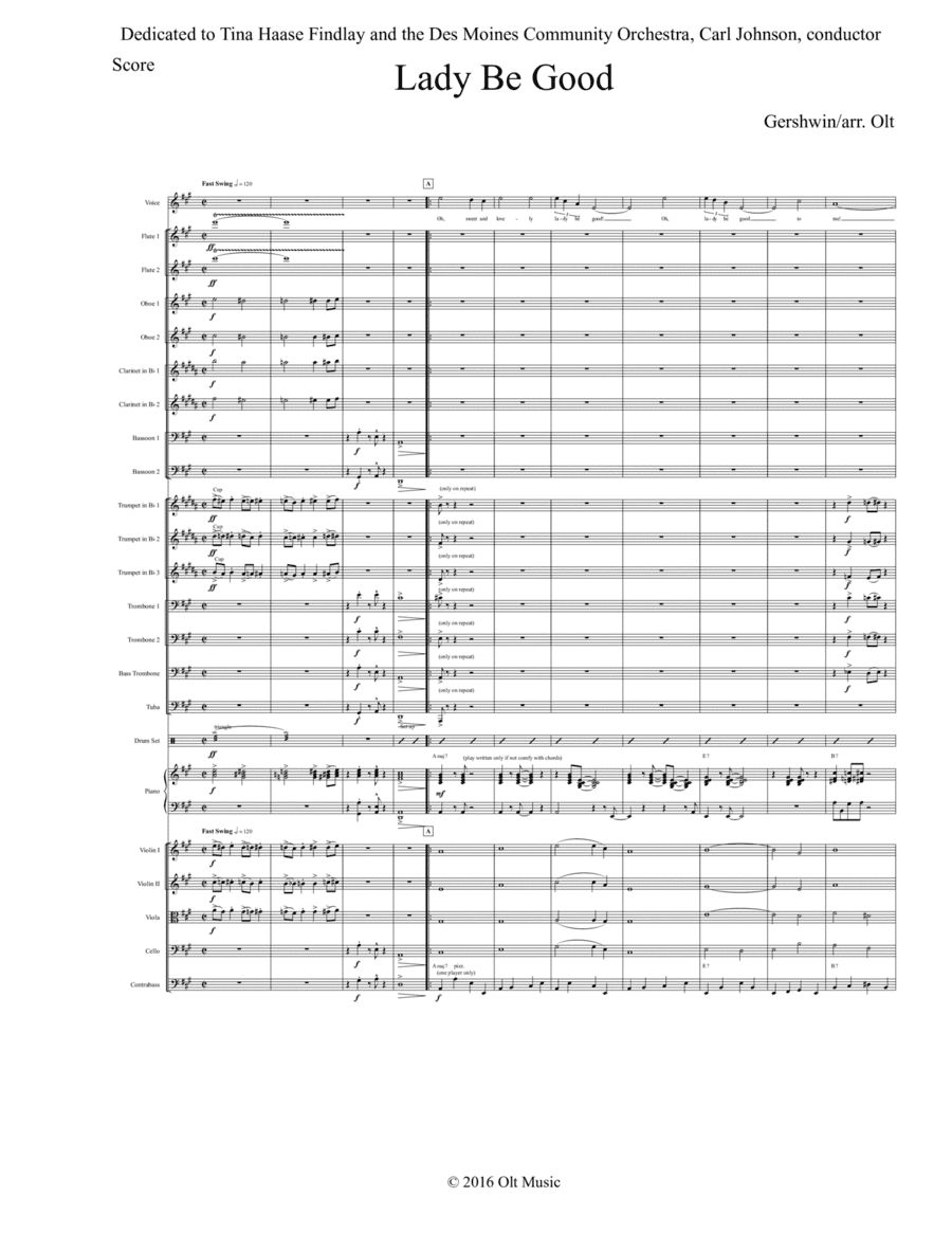 Lady Be Good (arr. Tim Olt)