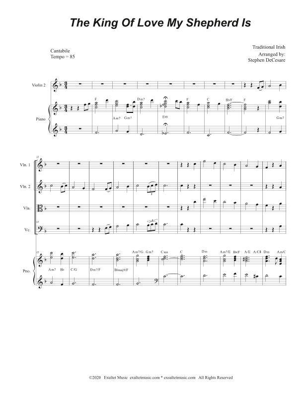 The King Of Love My Shepherd Is (String Quartet and Piano) (arr. Stephen DeCesare)