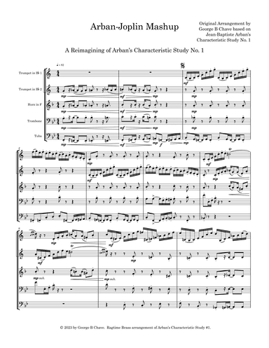 Arban-Joplin Mashup (for Brass Quintet) (arr. George B Chave)