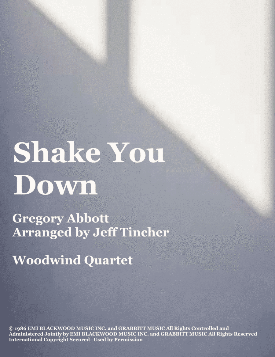 Shake You Down (arr. Jeff Tincher)