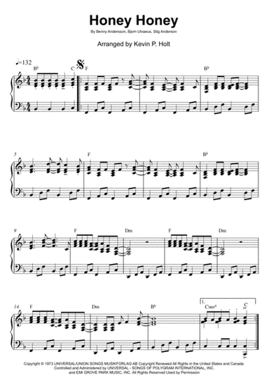 Honey, Honey (arr. Kevin P. Holt)