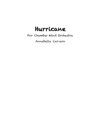 Hurricane, for wind orchestra